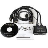 Commutateur KVM VGA USB 2 ports StarTech.com - Alimenté USB avec télécommande