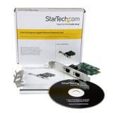 StarTech.com Carte adaptateur réseau Gigabit à double port PCIe serveur