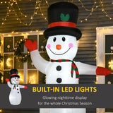 8 Ft Tall Outdoor Lighted Airblown Inflatable Christmas Lawn Decoration - Waving Snowman