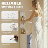 Tall Bathroom Storage Cabinet, Narrow Bathroom Cabinet with Drawers and Open Shelves for Small Spaces