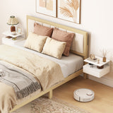 Floating Nightstand Set of 2, Wall Mounted Bedside Table with
