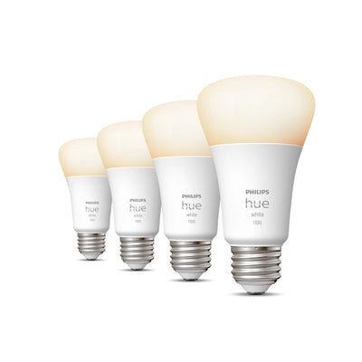 Philips Hue White 75W A19 E26 4-Pack