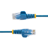 StarTech.com 9in Blue Slim CAT6 Cable 10 Pack, 100W PoE