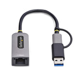 StarTech.com Adaptateur USB-C vers Ethernet avec dongle USB-A, 10/100/1000M