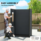 4' x 3' Plastic Garden Shed with Floor, Outdoor Small Shed with Lockable Door