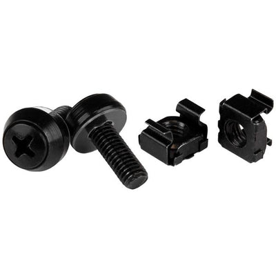 50 PK of M6 Mounting Screws and M6 CAGE NUTS M6X12MM Black