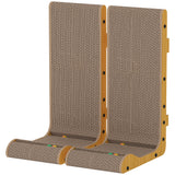 2PCS Cat Scratching Board L Shape Cat Scratcher Cat Scratching Pad with 3 Toy Balls