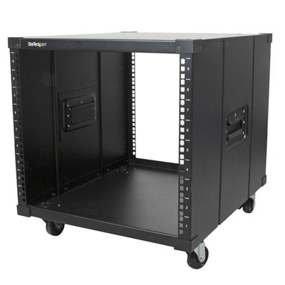 StarTech.com 4-Post 9U Mobile Open Frame Server Rack, Four Post Networ