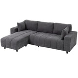 Sectional Couch with Integrated Seat, 3 Seater L-Shaped Sofa with Changeable Chaise