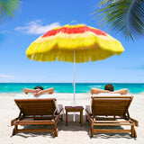 6FT Beach Umbrella Tilt Sunshade Height Adjustable Outdoor Market Patio Yard Crank Deck Sun Shade