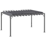 12.8' x 9.7' Outdoor Pergola with Retractable Roof