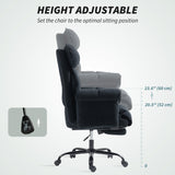 Desk Chair, Computer Office Chair with Footrest, Adjustable Backrest and Headrest