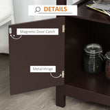 Modern Kitchen Buffet Bar Cabinet Storage Sideboard Dining Server with Drawer & 12-Bottle Wine Rack for Living Room