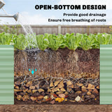 8'x2.6'x1.5' Galvanized Raised Bed, Large Elevated Planter Box for Growing Flowers