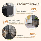 Parc pour animal de compagnie 56 panneaux cage pour petit animal pour lapin