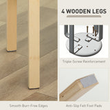 Stackable Wood Stools Set of 4, Stacking Kitchen Stools with Padded Seat for Dining Room