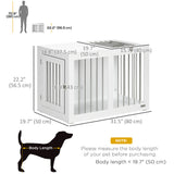 Meuble-cage pour chien 31,5 po avec portes doubles