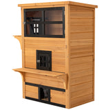 Maison pour chat, Abri félin extérieur 3 étages