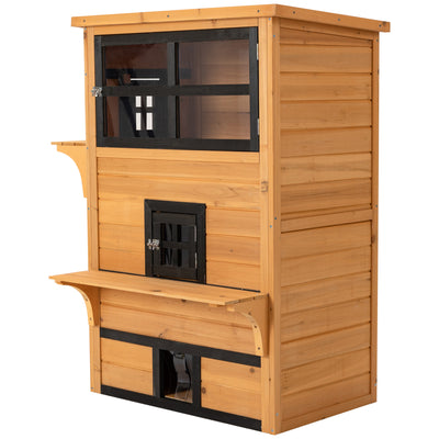 Cat House, Outdoor 3-Tier Kitty Shelter