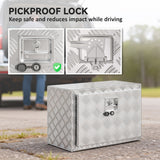 24 Inch Underbody Truck Tool Box, Storage Toolbox Chest Organizer with Lock and Keys