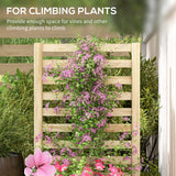 Wood Planter Box with Trellis for Climbing Plants, 91