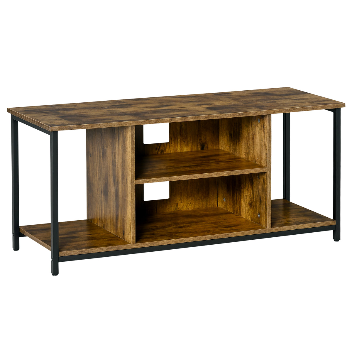 TV Stand for TVs Up to 55 Inches, TV Console with Open Storage Shelves