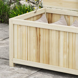 Boîte de rangement en bois 45 gallons patio banc coffre