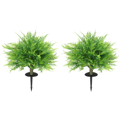 Artificial Boston Ferns UV-Resistant Fake Plants for Indoor Outdoor Decor Set of 2