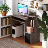 Computer Desk with Sliding Keyboard Tray Storage Drawer Shelf Home Office Workstation