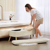Banc de rangement 47 pouces, banc de pied de lit