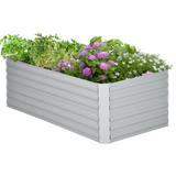 Galvanized Raised Garden Bed, Steel Outdoor Planters with Reinforced Rods, 71