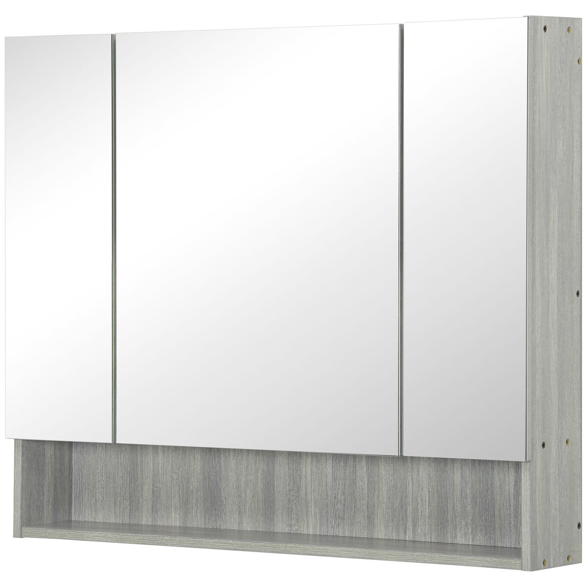 Armoire de toilette murale avec miroir et étagères réglables