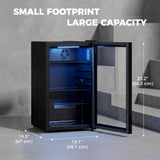 3.2 Cu.Ft Beverage Fridge, 128 Can Drink Fridge with Glass Door