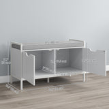 Shoe Storage Bench with Seat Cushion, Shoe Cabinet for Hallway