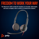 Micro-casque stéréo USB-C HP Poly Blackwire 3225