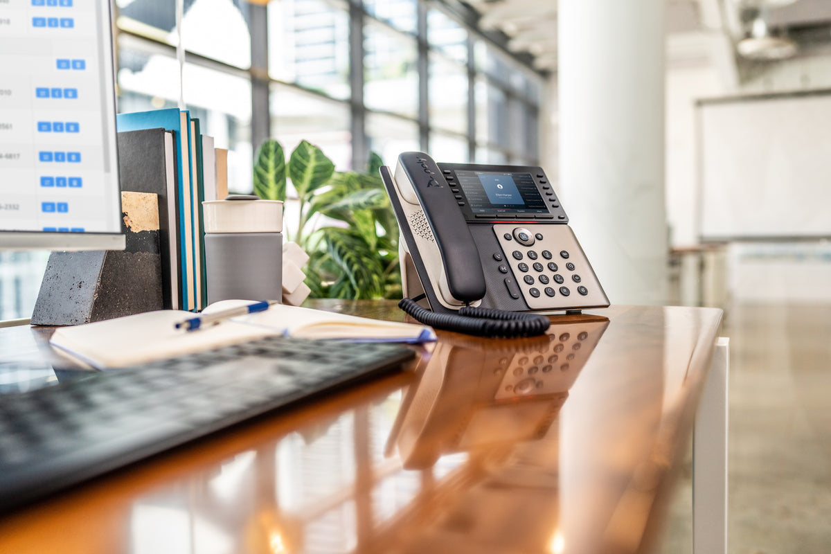 HP Poly Edge E550 IP Phone - 5-inch Display, PoE-enabled