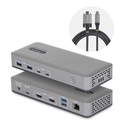 StarTech.com Dual-Monitor USB-C Docking Station, HDMI, 4K 60Hz, 100W L