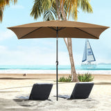 6.5x10ft Rectangle Aluminum Tilt Patio Umbrella