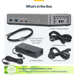 Station d'accueil StarTech.com USB-C, triple moniteur 4K pour ordinateur portable