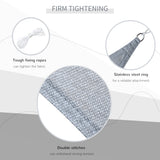 Voile d'ombrage de soleil canopée triangle 10' Abri de pelouse patio extérieur avec protection UV et sac de transport