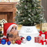 Metal Christmas Tree Collar, 26 Inch Round Christmas Tree Ring for Home Holiday Decoration