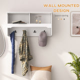 Porte-manteau mural avec banc de rangement à chaussures, meuble d'entrée avec banc, porte-vêtements avec étagères pour couloir