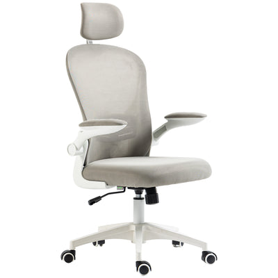 Office Chair, Mesh Computer Desk Chair with Adjustable Headrest, 4D Lumbar Support