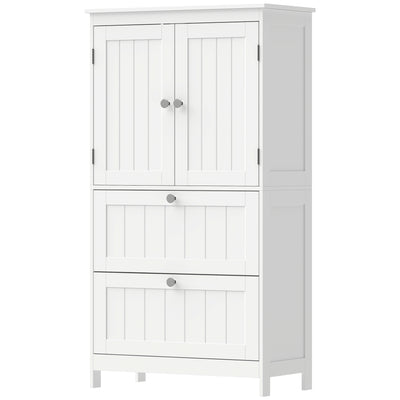 Bathroom Storage Cabinet, Narrow Bathroom Cabinet with 2 Drawers, Adjustable Shelf for Living Room