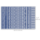 Tapis d'extérieur réversible, natte en plastique paille 6'x9' pour terrasse arrière