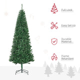 6.9ft Artificial Christmas Tree w/ Metal Stand Spruce Branch Tips