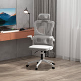 High Back Office Chair, Mesh Computer Desk Chair with Rotatable Headrest, Lumbar Back Support, Adjustable Height