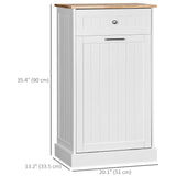 Kitchen Tilt Out Trash Bin Cabinet, Trash Can Holder with Drawer