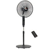 Standing Floor Fan with Remote Control, Stand Up Cooling Fan, Tall Pedestal Electric Fan for