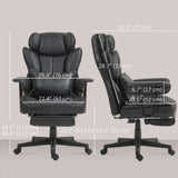 Big and Tall Office Chair with Foot Rest, 400LBS High Back Desk Chair with Padded Armrests, Lumbar Support